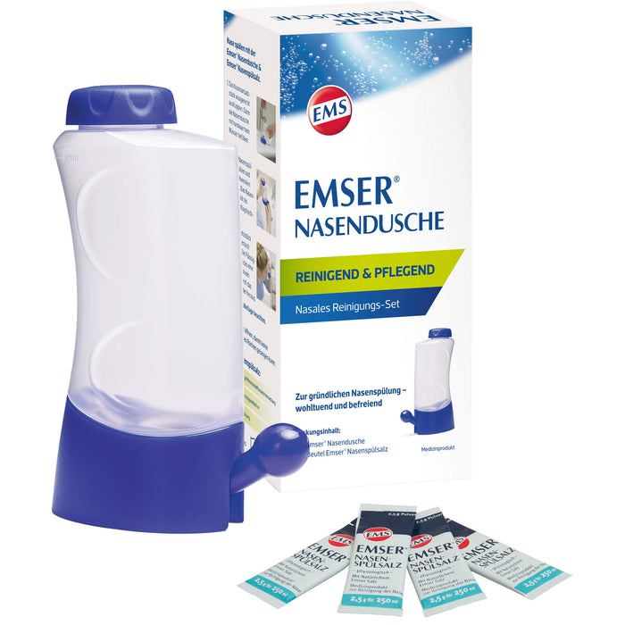 EMSER Nasendusche nasales Reinigungs-Set mit Spülsalz-Beuteln, 1 pcs. Nasal douche