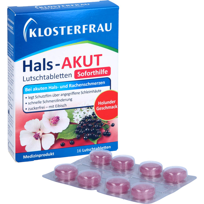 KLOSTERFRAU Hals-akut Lutschtabletten, 16 pcs. Tablets