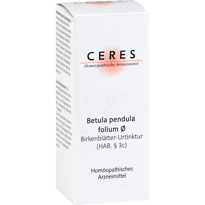 CERES Betula pendula folium Urtinktur, 20 ml Lösung