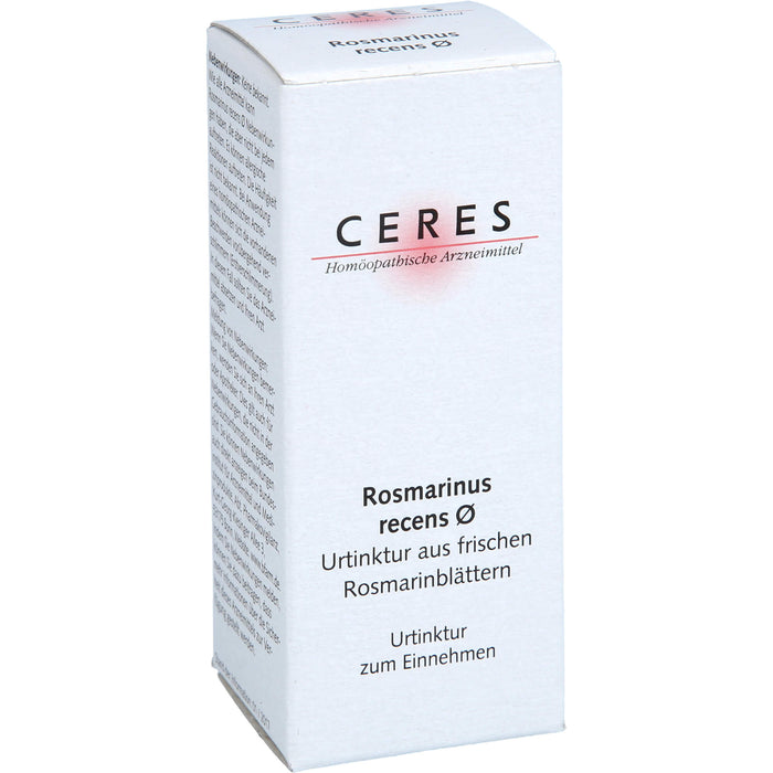 CERES Rosmarinus recens Urtinktur, 20 ml Lösung