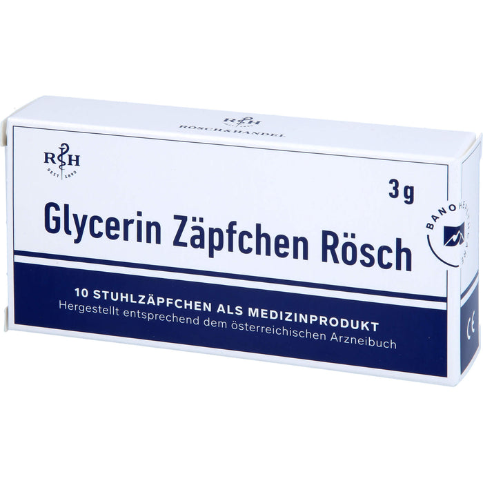 Glycerin Zäpfchen Rösch, 10 pcs. Suppositories