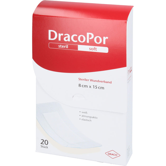 DRACOPOR Wundverband 8 x 15 cm steril, 20 pc Pansement