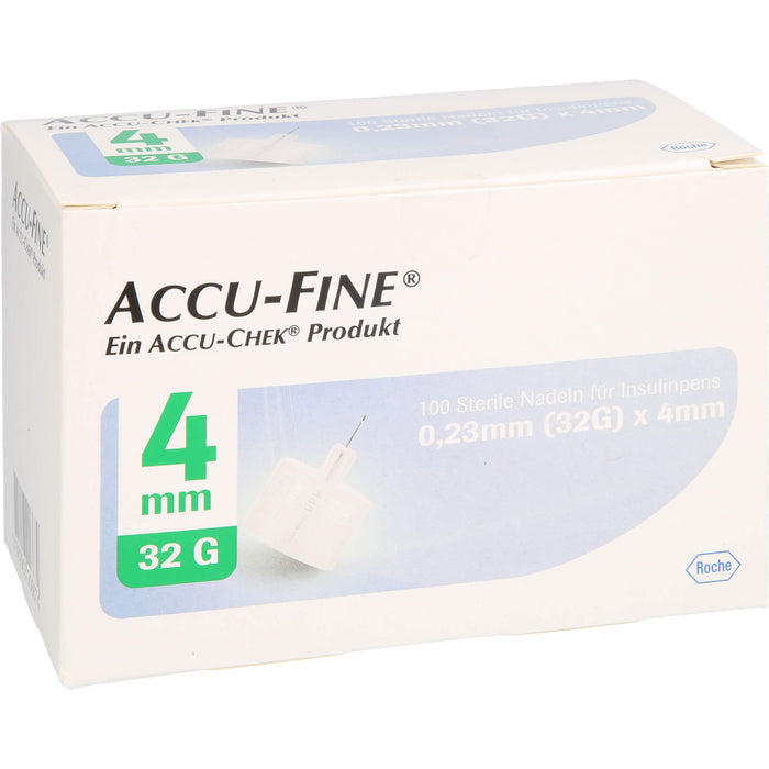 ACCU-FINE Sterile Nadeln für Insulinpens 4 mm, 100 St KAN