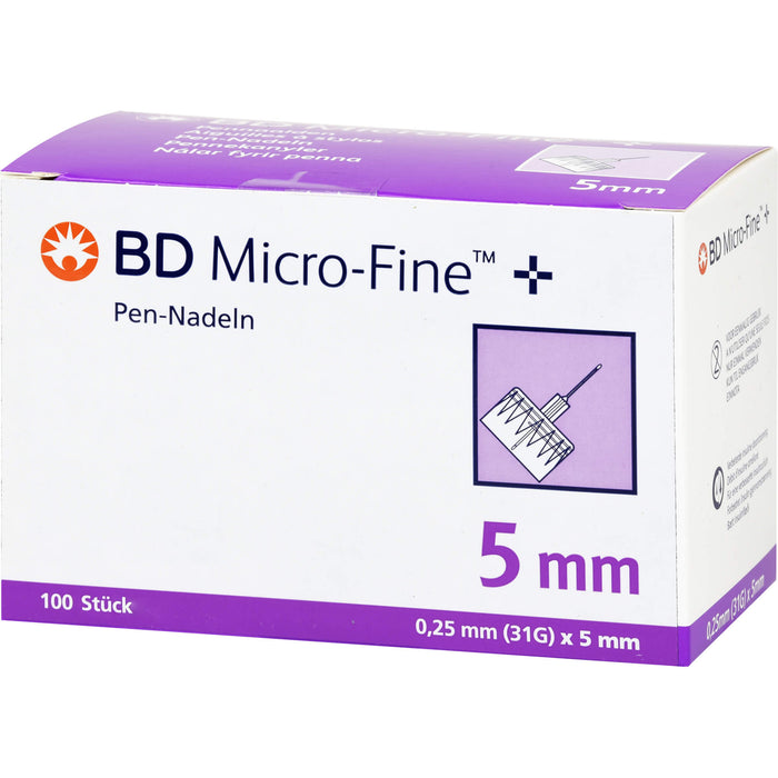 BD Micro-Fine + Pen Nadeln 0,25 x 5 mm 31 G, 100 St KAN