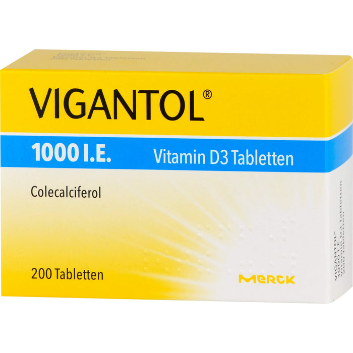 VIGANTOL 1000 I.E. Vitamin D3 Tabletten, 200 pcs. Tablets