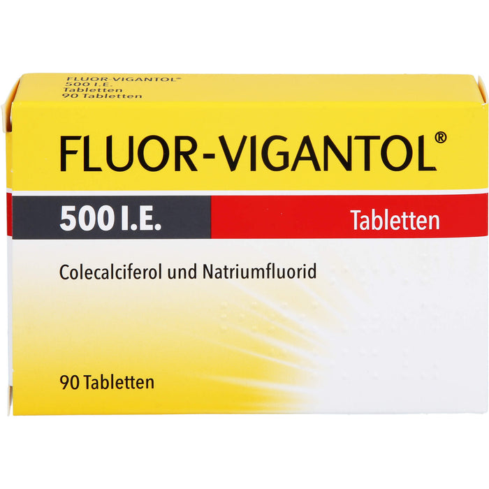 FLUOR-VIGANTOL 500 I.E. Tabletten zur Vorbeugung gegen Rachitis und Zahnkaries, 90 pc Tablettes