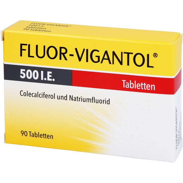 FLUOR-VIGANTOL 500 I.E. Tabletten zur Vorbeugung gegen Rachitis und Zahnkaries, 90 pc Tablettes