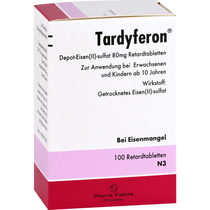 Tardyferon 80 mg Retardtabletten bei Eisenmangel, 100 pcs. Tablets