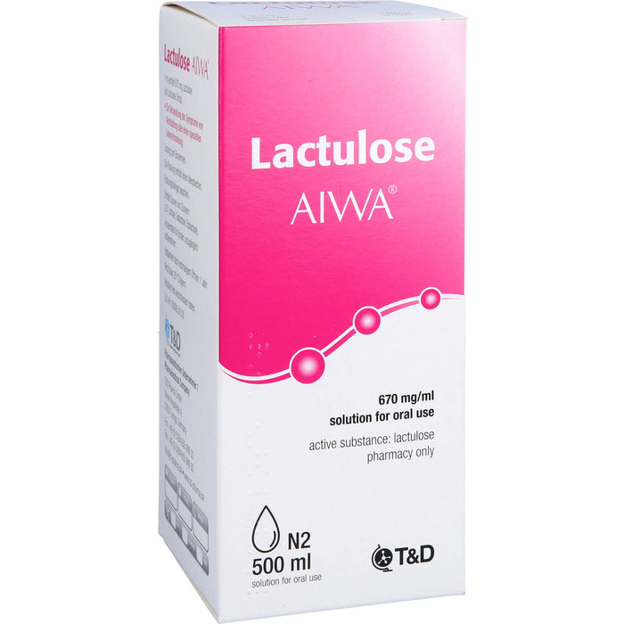 Lactulose AIWA Lösung zum Einnehmen bei Verstopfung, 500 ml Solution