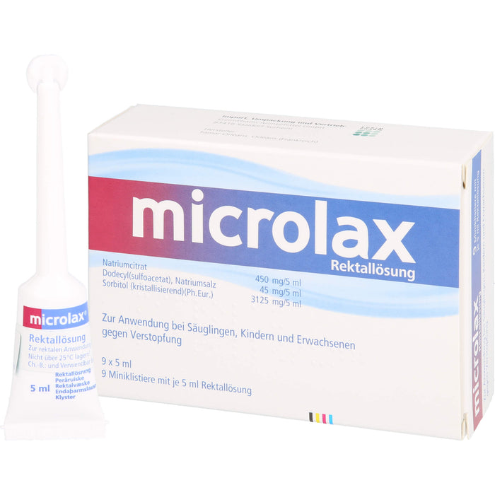 microlax Miniklistier Rektallösung Reimport EurimPharm, 9 St. Klistiere