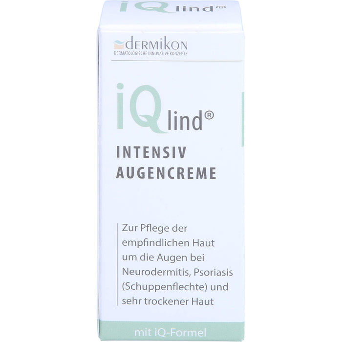 iQlind Intensiv Augencreme mit Hyaluronsäure zur Pflege der Haut der Augenregion, 15 ml Cream