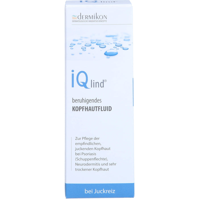 iQlind beruhigendes Kopfhautfluid zur Pflege der empfindlichen, juckenden Kopfhaut bei Psoriasis (Schuppenflechte), Neurodermitis und sehr trockener Kopfhaut, 50 ml Solution