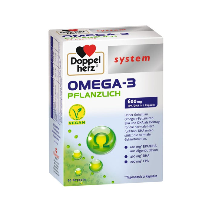 Doppelherz system OMEGA-3 PFLANZLICH, 60 pcs. Capsules