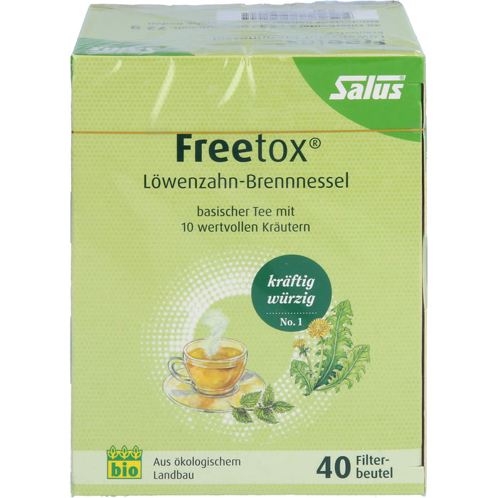 Salus Freetox Löwenzahn-Brennnessel basischer Kräutertee, 40 St. Filterbeutel