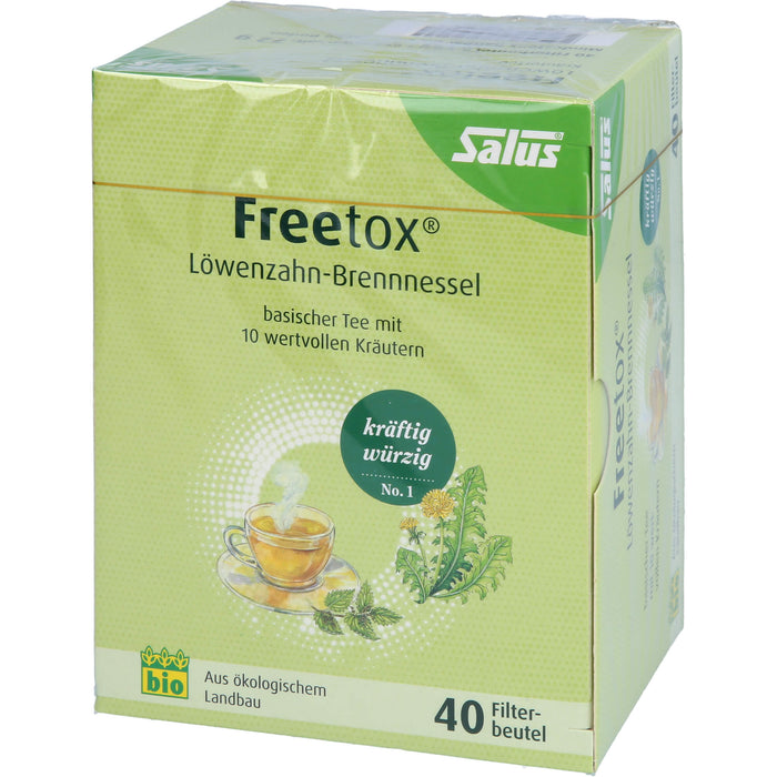 Salus Freetox Löwenzahn-Brennnessel basischer Kräutertee, 40 St. Filterbeutel