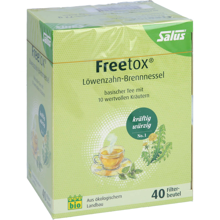 Salus Freetox Löwenzahn-Brennnessel basischer Kräutertee, 40 St. Filterbeutel