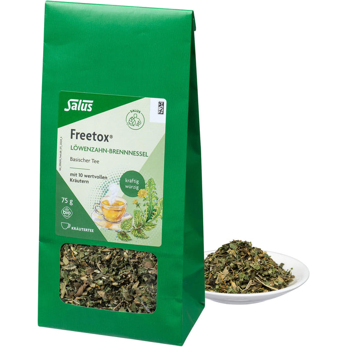 Salus Freetox Löwenzahn-Brennnessel basischer Kräutertee, 75 g Thé