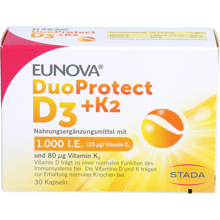 EUNOVA DuoProtect D3 + K2 Tropfen, 30 pcs. Capsules