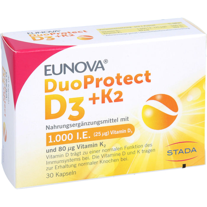 EUNOVA DuoProtect D3 + K2 Tropfen, 30 pcs. Capsules