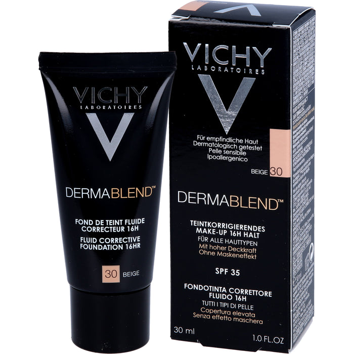 VICHY Dermablend korrigierendes Fluid Make-Up 30 Beige, 30 ml Crème