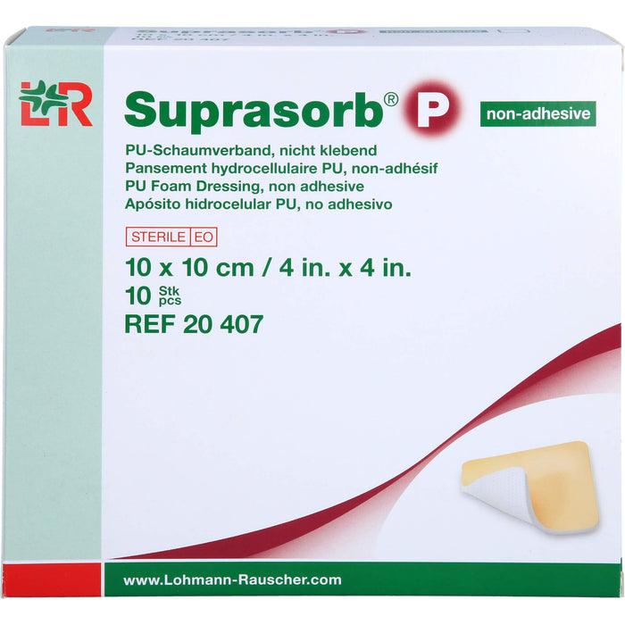 Suprasorb P PU-Schaumverb.10x10 cm nicht klebend, 10 St VER