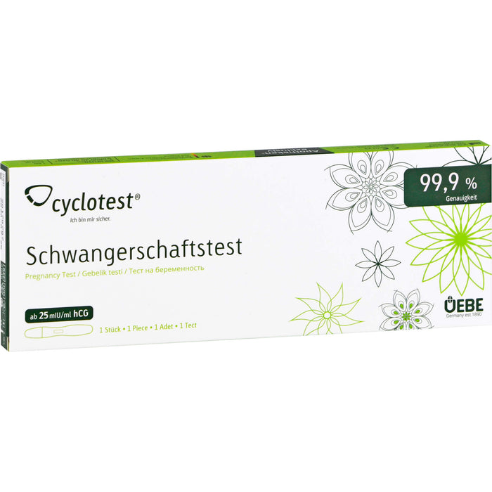 cyclotest Schwangerschaftstest ab 25 mlU/ml hCG, 1 St. Test