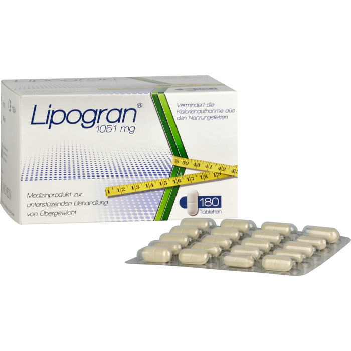 Lipogran Tabletten zur unterstützenden Behandlung bei Übergewicht, 180 pc Tablettes