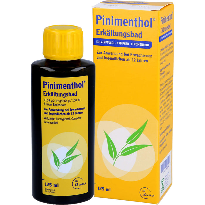 Pinimenthol Erkältungsbad mit Eucalyptusöl ab 12 Jahren, 125 ml Solution