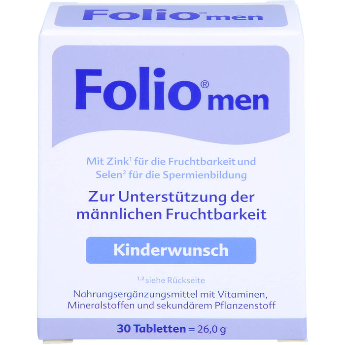 Folio men Kinderwunsch Tabletten, 30 pcs. Tablets