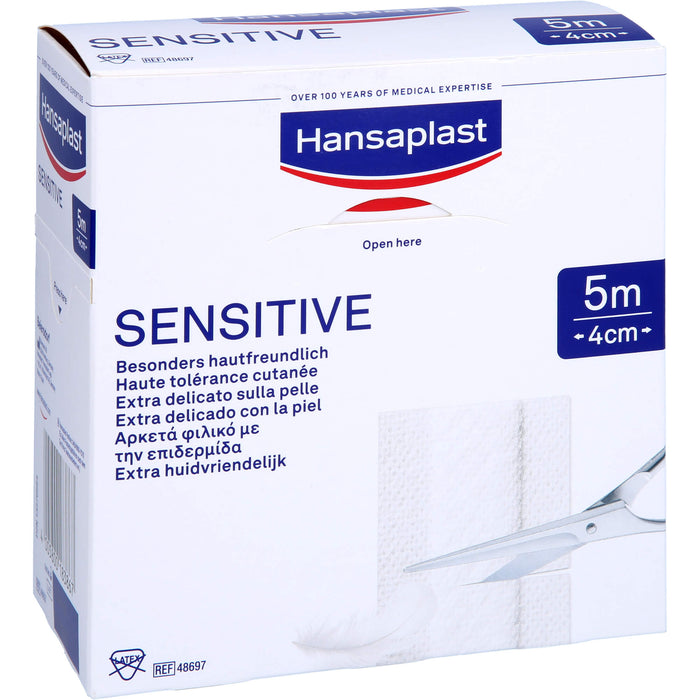 Hansaplast Sensitive Pflaster 5 m x 4 cm, 1 St. Pflaster