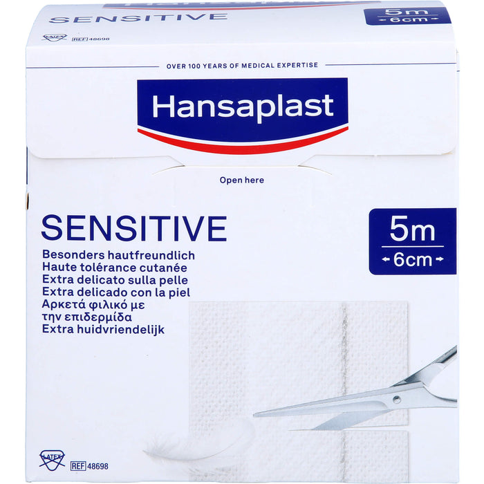 Hansaplast Sensitive 5 m x 6 cm Pflaster, 1 pcs. Patch