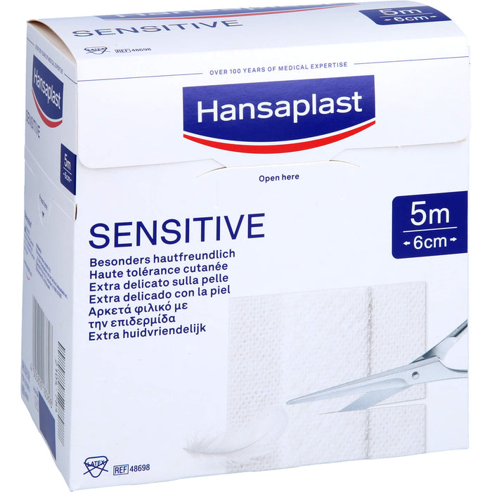 Hansaplast Sensitive 5 m x 6 cm Pflaster, 1 pcs. Patch