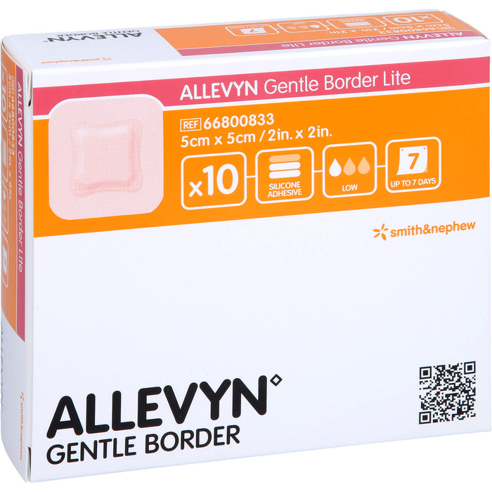 Allevyn Gentle Border Lite 5x5 cm Schaumverb., 10 St VER