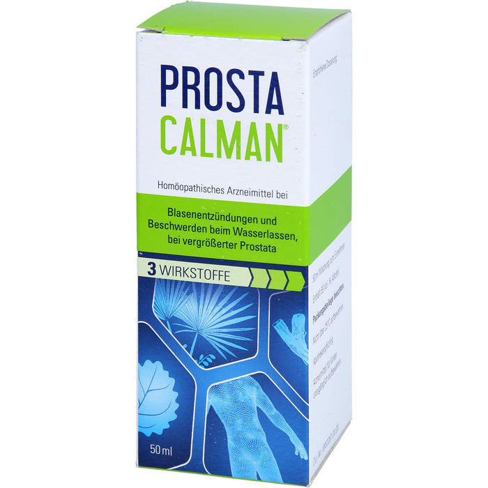 PROSTACALMAN Tropfen bei Blasenentzündungen, Beschwerden beim Wasserlassen und vergrößerter Prostata, 50 ml Solution