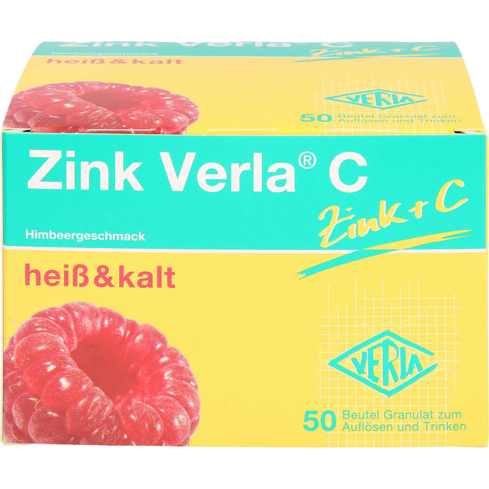 Zink Verla C Himbeer-Geschmack heiß & kalt Granulat, 50 pc Sachets