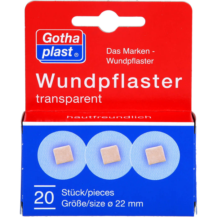 Gothaplast Wundpflaster 22 mm transparent, 20 pcs. Patch