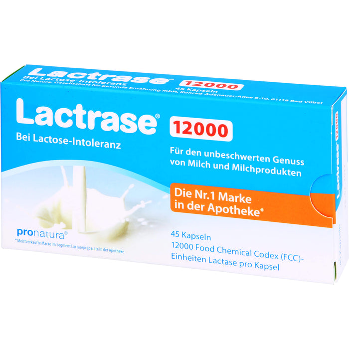 Lactrase 12000 bei Lactose-Intoleranz Kapseln, 45 pc Capsules