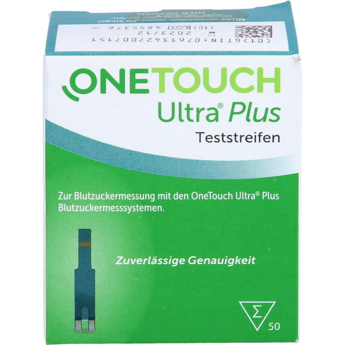 ONETOUCH Ultra Plus Teststreifen zur Blutzuckermessung, 50 pc Bandelettes réactives