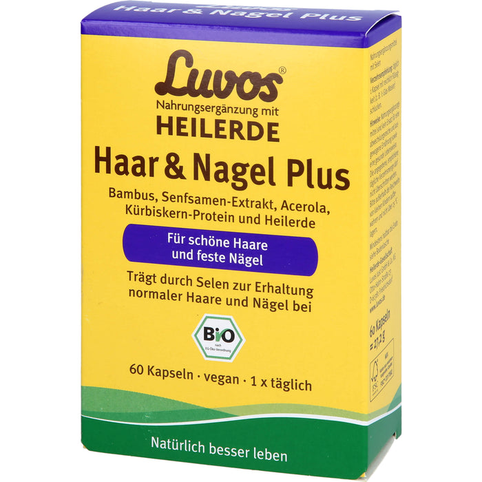 Luvos Heilerde Bio Haar & Nagel Plus Kapseln, 60 pcs. Capsules