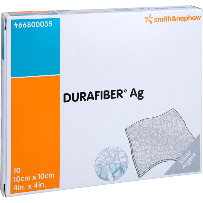 DURAFIBER Ag 10x10 cm Verband, 10 St VER