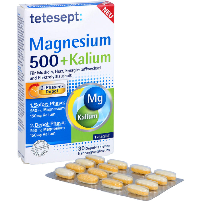 tetesept Magnesium 500+Kalium, 30 St TAB