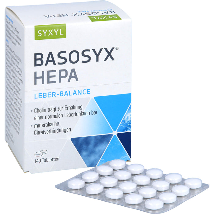 SYXYL BASOSYX Hepa Säure-Basen-Balance Tabletten, 140 pcs. Tablets