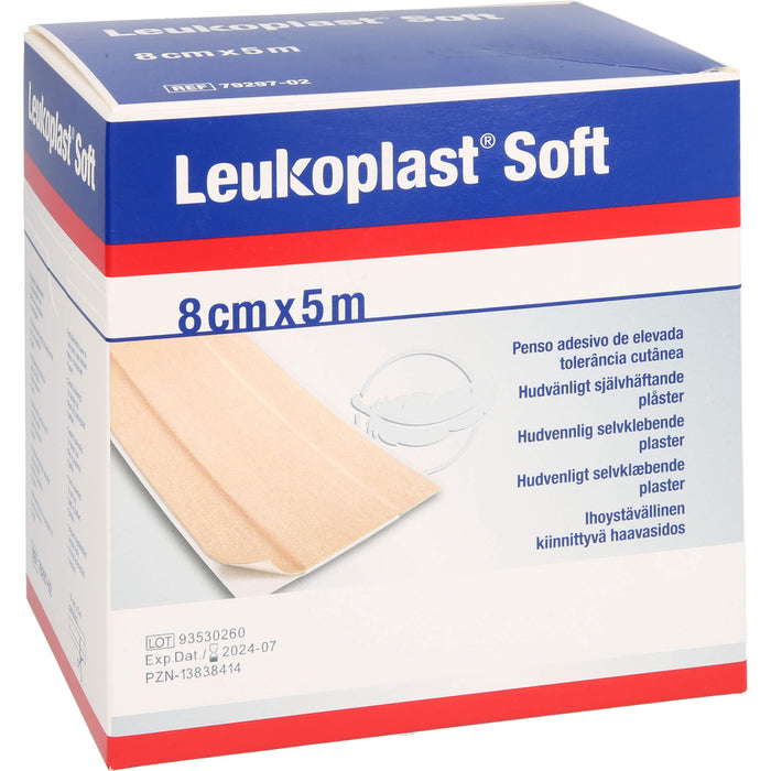 Leukoplast Soft Pflaster 8 cm x 5 m Rolle, 1 St PFL