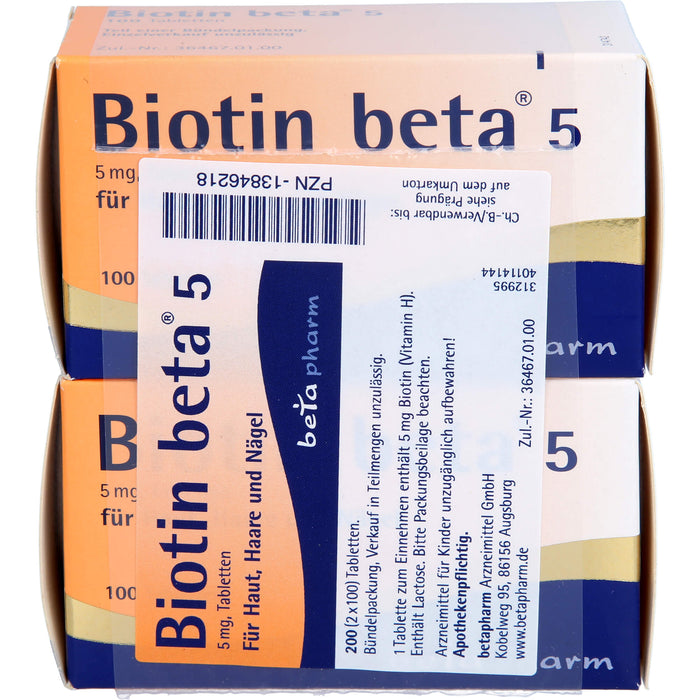 Biotin beta 5 Tabletten, 200 pc Tablettes