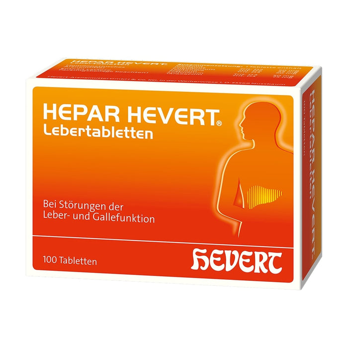 Hepar Hevert Lebertabletten bei Störungen der Leber- und Gallefunktion, 100 St. Tabletten