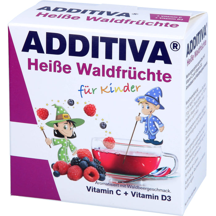 ADDITIVA Heiße Waldfrüchte für Kinder Vitamin C + Vitamin D3 Pulver, 100 g Pulver