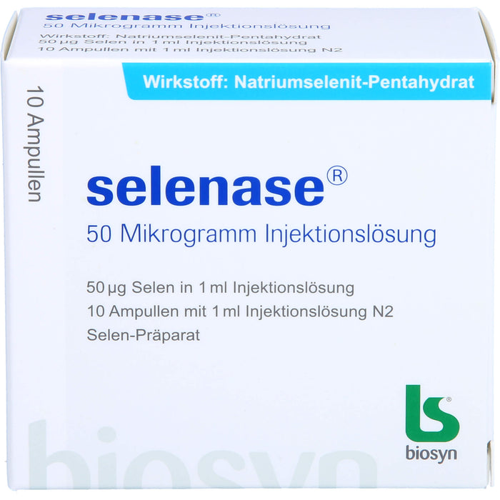 biosyn selenase 50 Mikrogramm Injektionslösung, 10 pcs. Ampoules