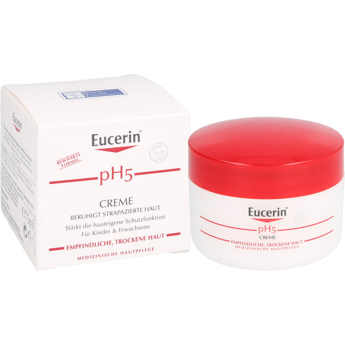 Eucerin pH5 Creme beruhigt strapazierte Haut, 75 ml Crème