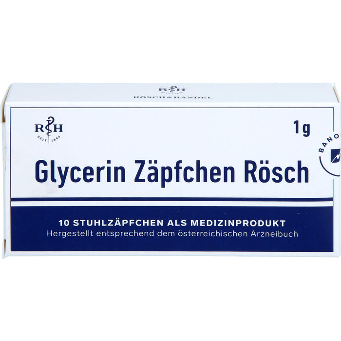 Glycerin Zäpfchen Rösch 1 g gegen Verstopfung, 10 pcs. Suppositories