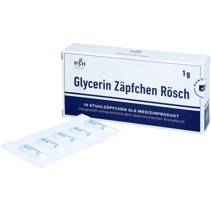 Glycerin Zäpfchen Rösch 1 g gegen Verstopfung, 10 pcs. Suppositories